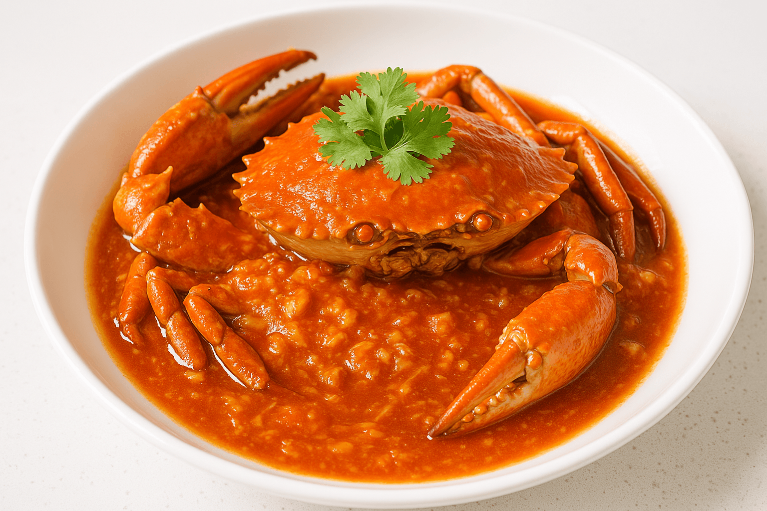 Chilli Crab ist ein südostasiatisches Gericht aus frittierten Krabben in einer süßen, würzigen Sauce aus Singapur.
