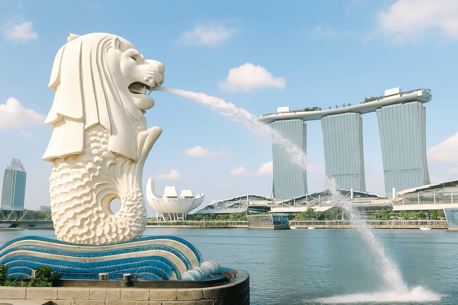 Merlion,das Wahrzeichen von Singapur.